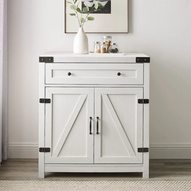 Meuble d'appoint rustique avec porte de grange