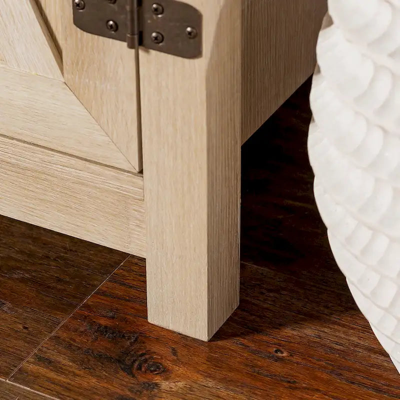 Meuble d'appoint rustique avec porte de grange