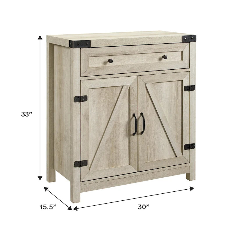 Meuble d'appoint rustique avec porte de grange