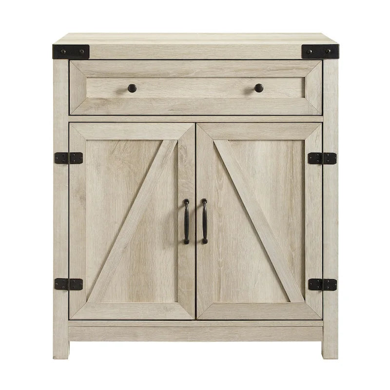 Meuble d'appoint rustique avec porte de grange