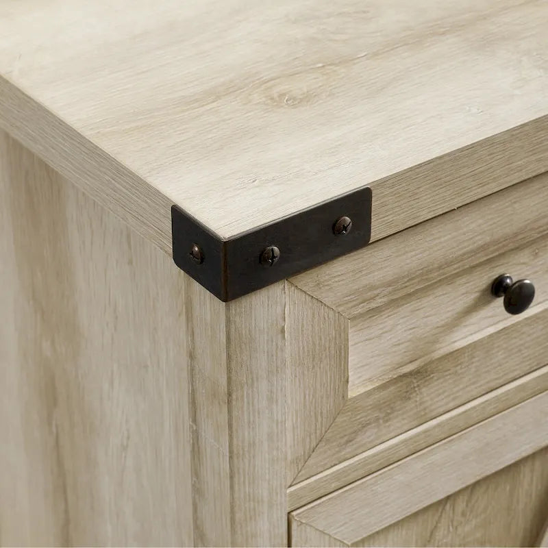Meuble d'appoint rustique avec porte de grange