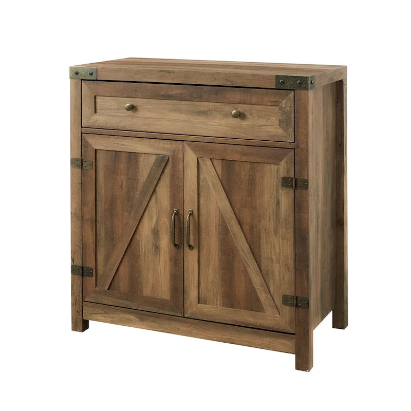 Meuble d'appoint rustique avec porte de grange