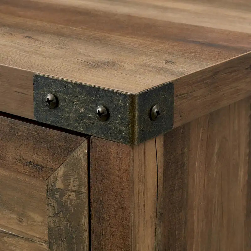 Meuble d'appoint rustique avec porte de grange