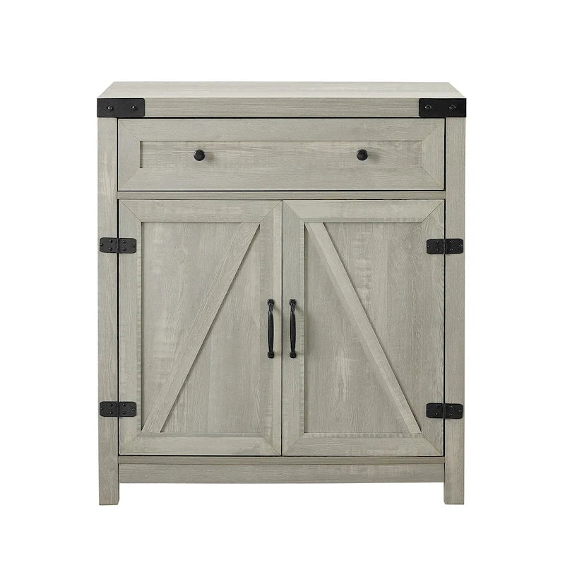 Meuble d'appoint rustique avec porte de grange