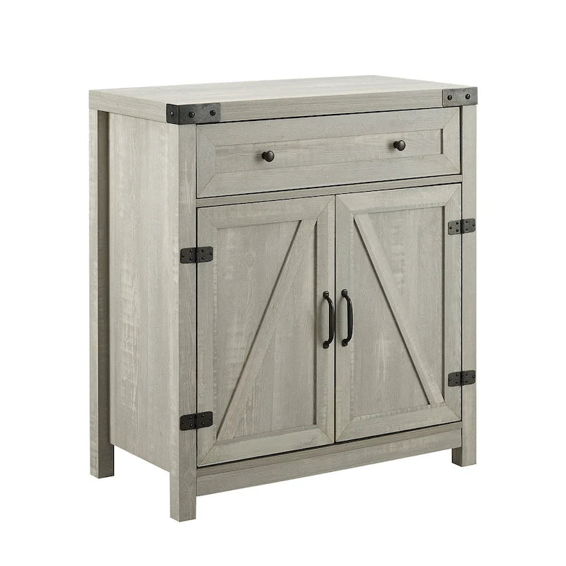 Meuble d'appoint rustique avec porte de grange