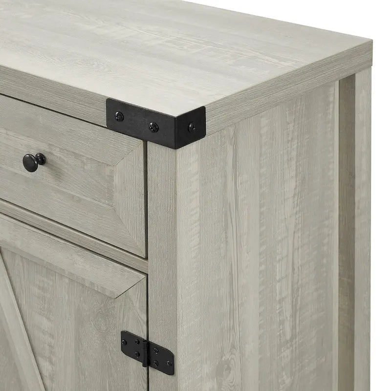 Meuble d'appoint rustique avec porte de grange