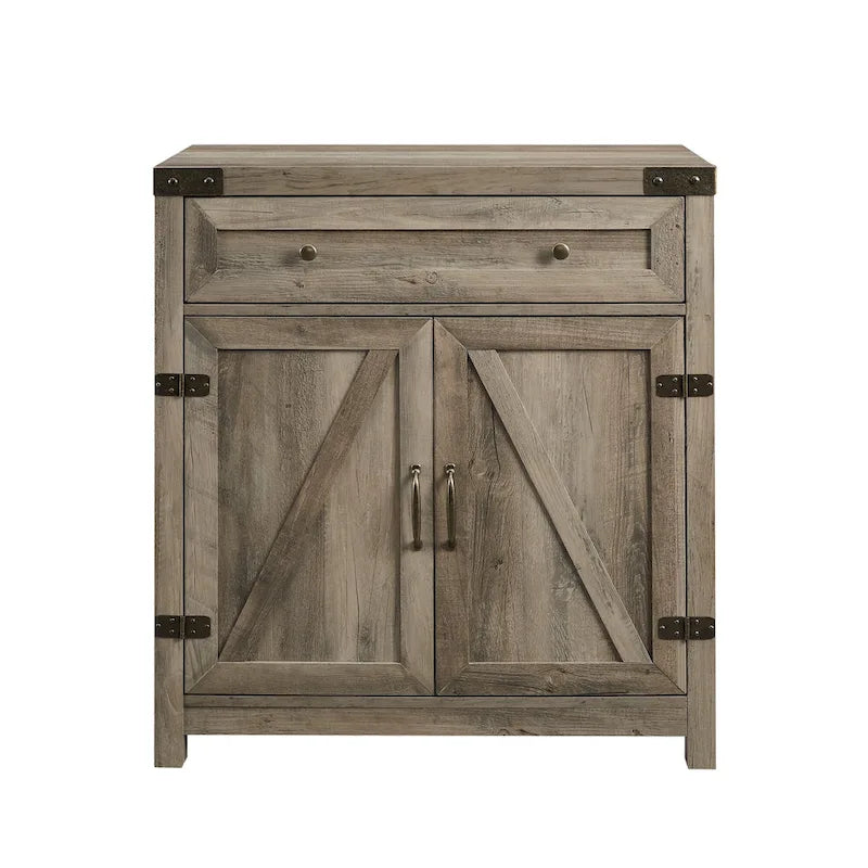 Meuble d'appoint rustique avec porte de grange