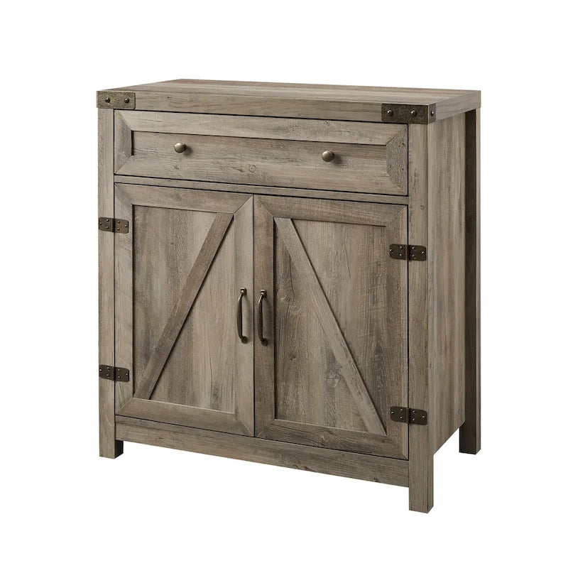 Meuble d'appoint rustique avec porte de grange