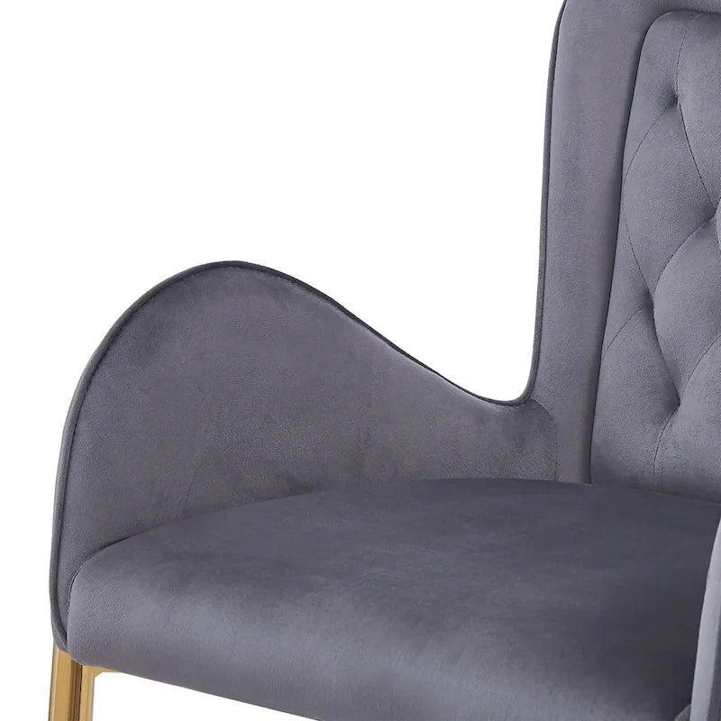 Tabouret de comptoir moderne en velours rembourré avec cadre en métal