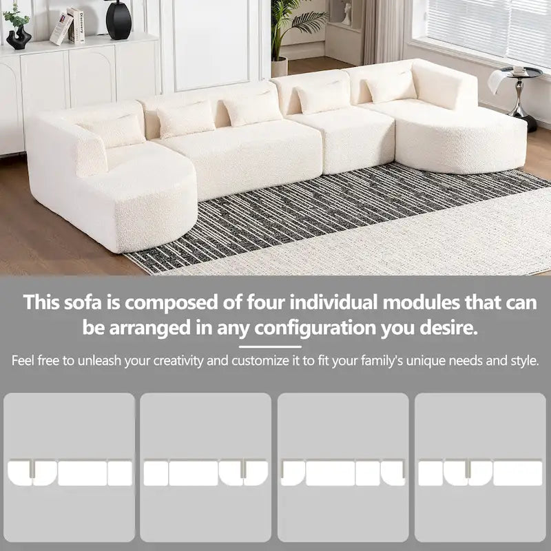Canapé modulaire rembourré