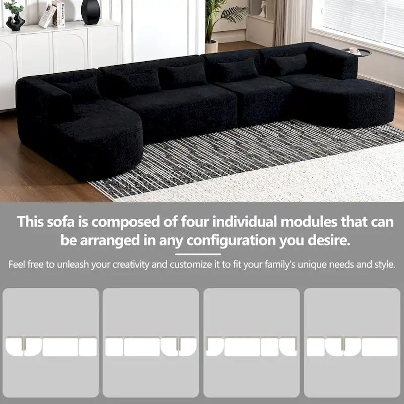 Canapé modulaire rembourré