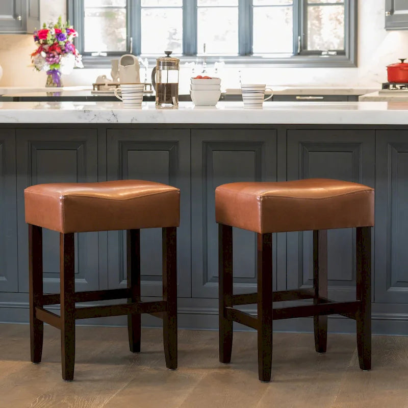 Tabourets de bar de style moderne et sièges en cuir