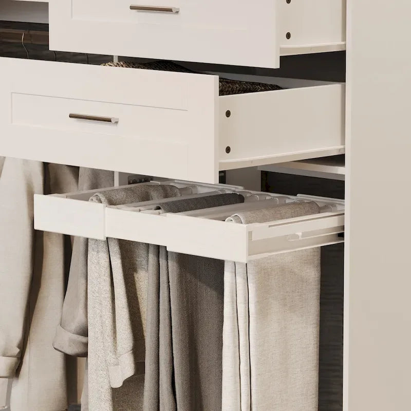 Armoires d'angle avec rangement pour pantalons et chaussures