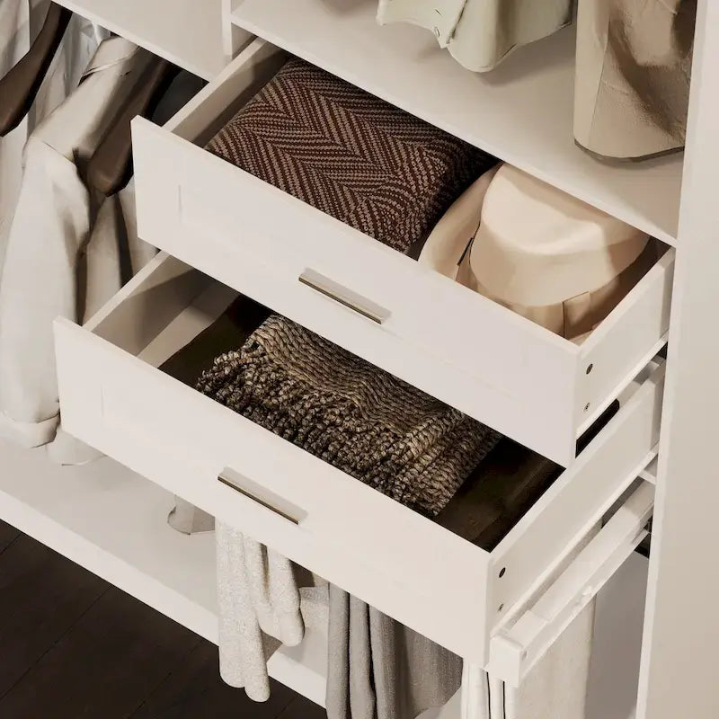 Armoires d'angle avec rangement pour pantalons et chaussures