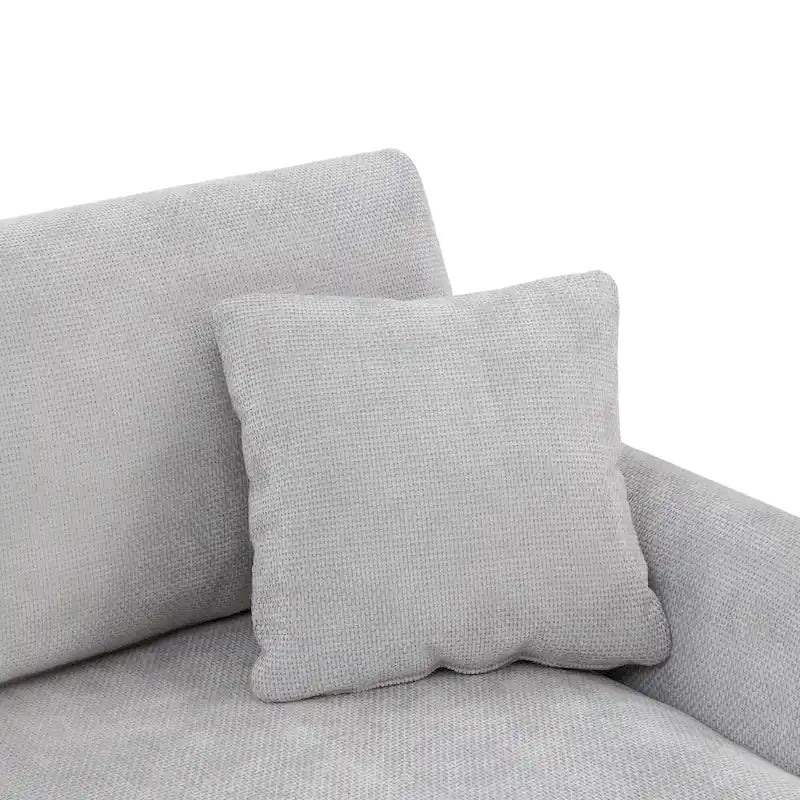 Canapé d'angle en chenille avec méridienne