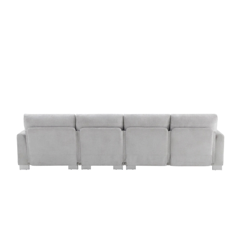 Canapé d'angle en chenille avec méridienne
