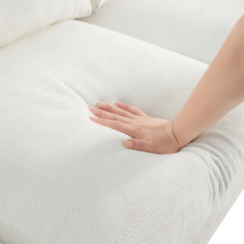 Canapé d'angle en chenille avec méridienne
