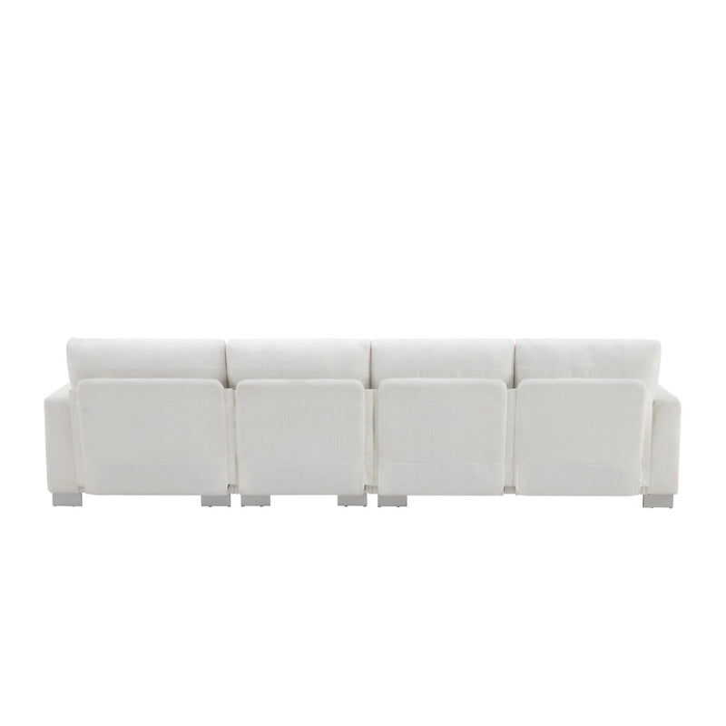 Canapé d'angle en chenille avec méridienne