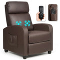 Fauteuil Inclinable de Massage Fauteuil Simple Rembourré avec Repose-pieds