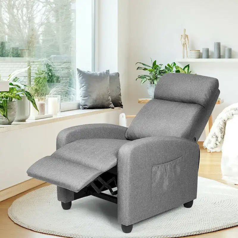 Fauteuil Inclinable de Massage Fauteuil Simple Rembourré avec Repose-pieds