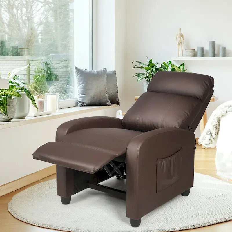 Fauteuil Inclinable de Massage Fauteuil Simple Rembourré avec Repose-pieds