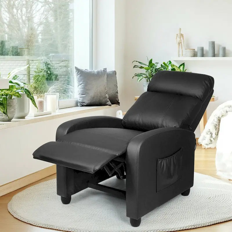 Fauteuil Inclinable de Massage Fauteuil Simple Rembourré avec Repose-pieds