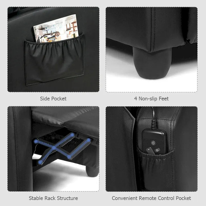 Fauteuil Inclinable de Massage Fauteuil Simple Rembourré avec Repose-pieds