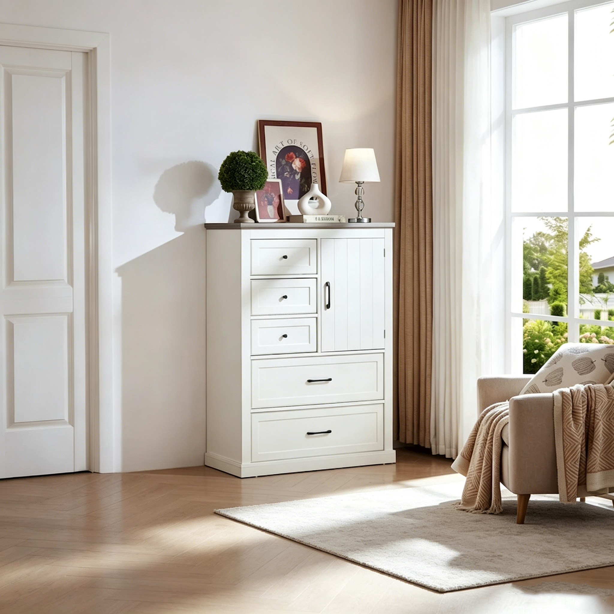 Commode de chambre rustique en bois