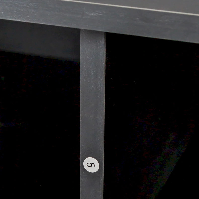 Meuble TV moderne minimaliste noir avec 3 tiroirs de rangement