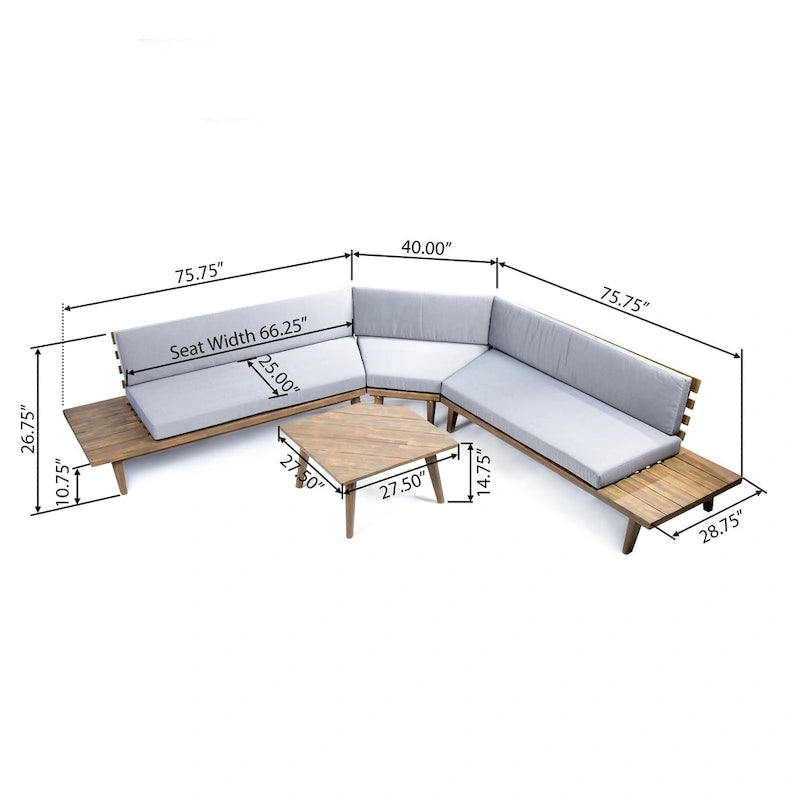 Canapé en bois minimaliste