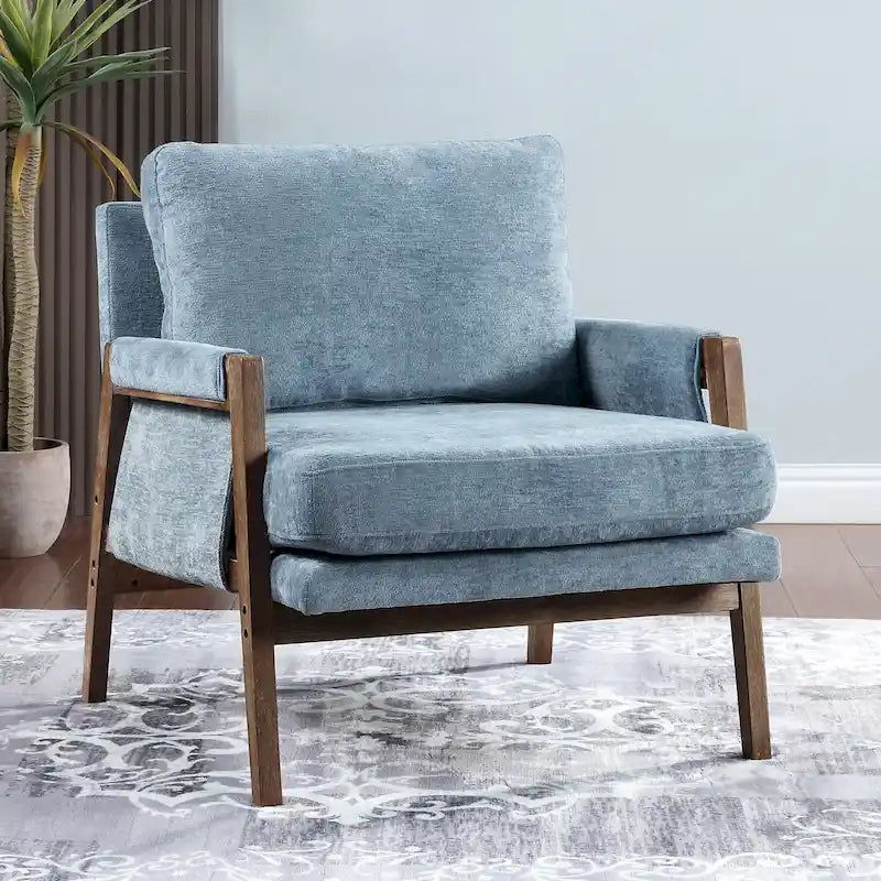 Fauteuil d'appoint décontracté en chenille