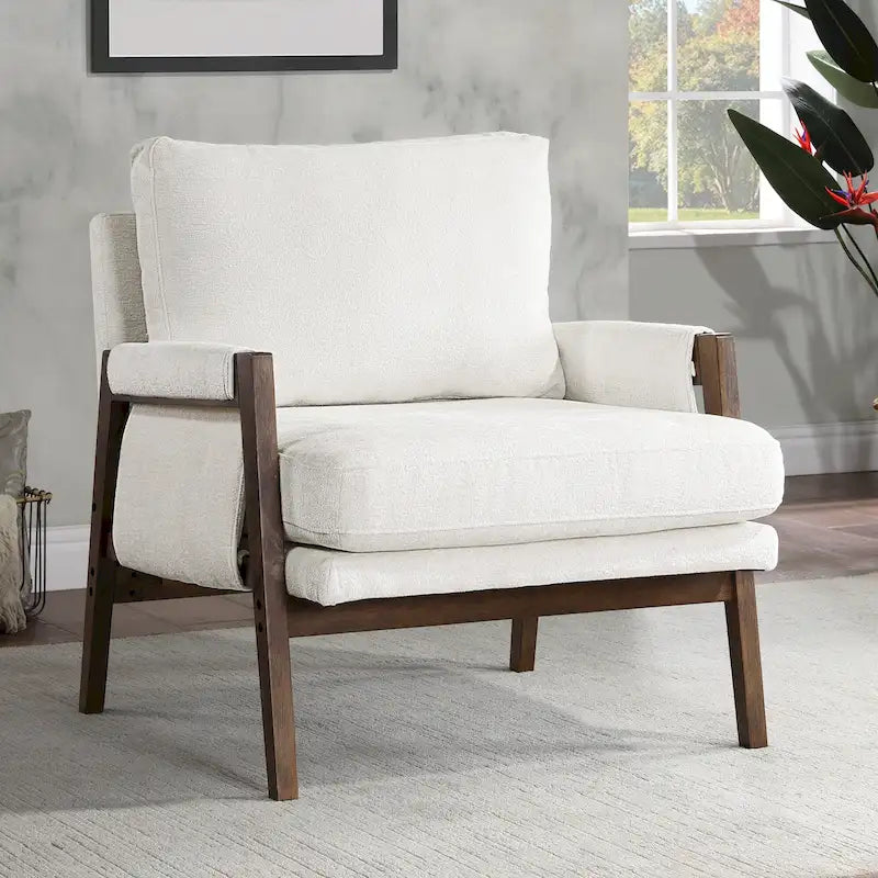 Fauteuil d'appoint décontracté en chenille