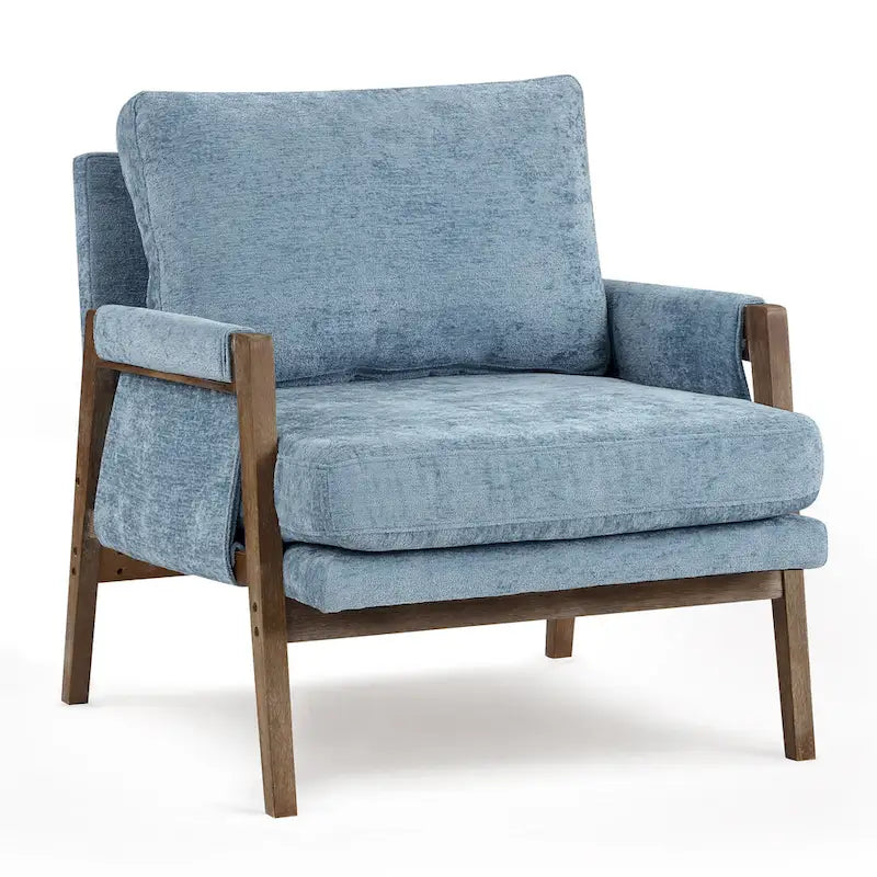 Fauteuil d'appoint décontracté en chenille