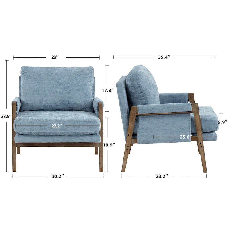 Fauteuil d'appoint décontracté en chenille