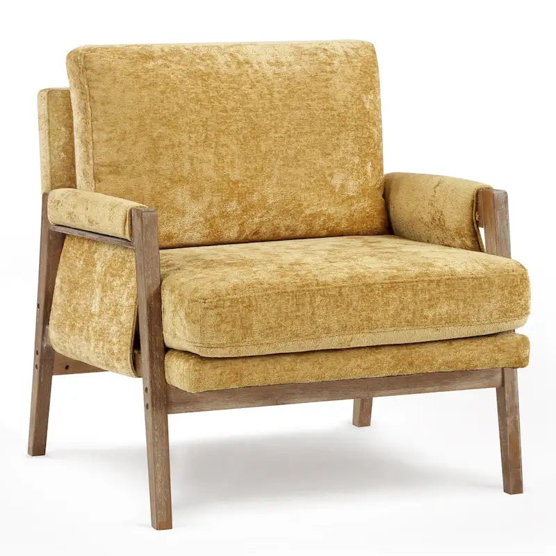 Fauteuil d'appoint décontracté en chenille