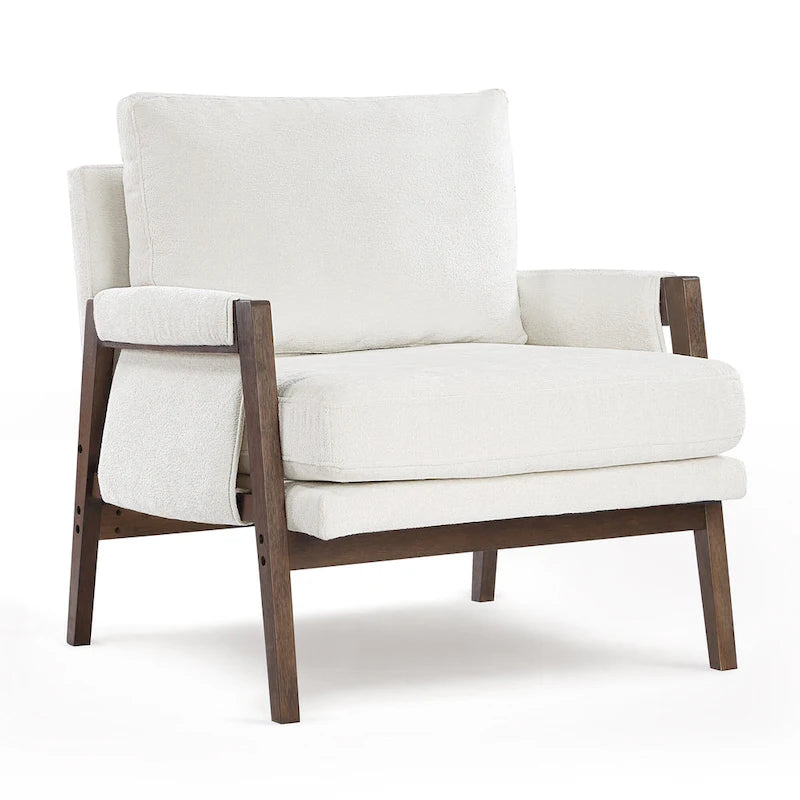 Fauteuil d'appoint décontracté en chenille