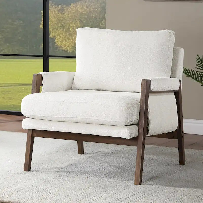 Fauteuil d'appoint décontracté en chenille