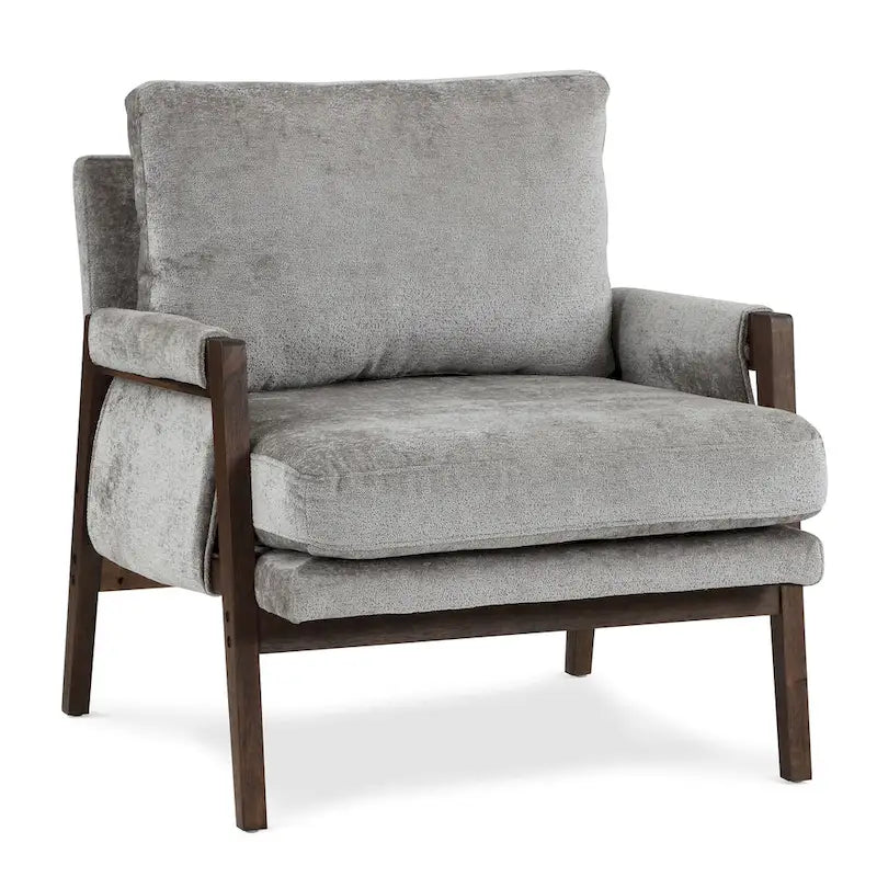 Fauteuil d'appoint décontracté en chenille