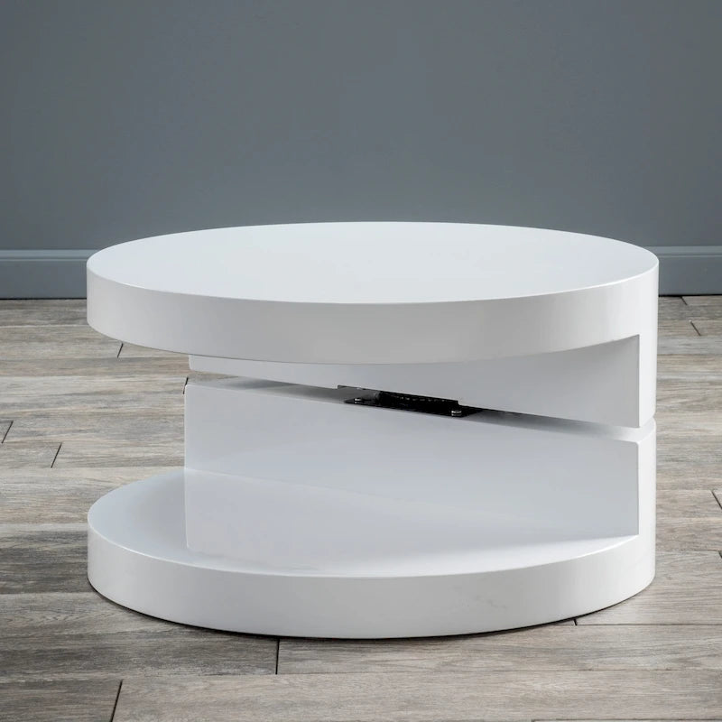 Petite table basse circulaire rotative Mod