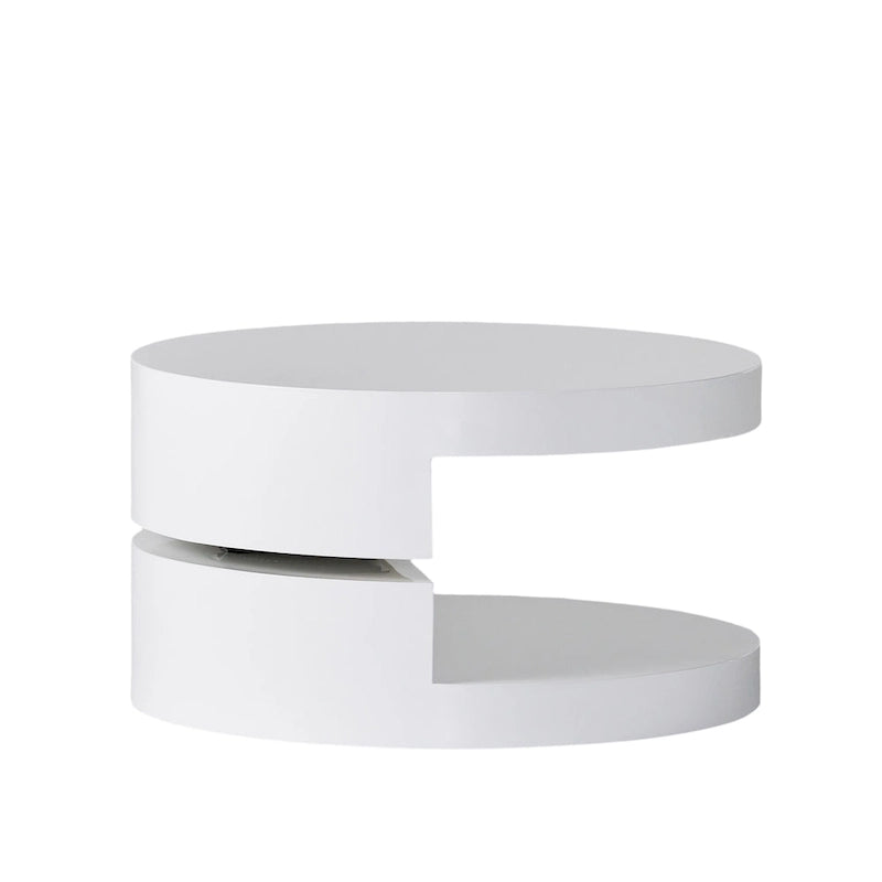 Petite table basse circulaire rotative Mod