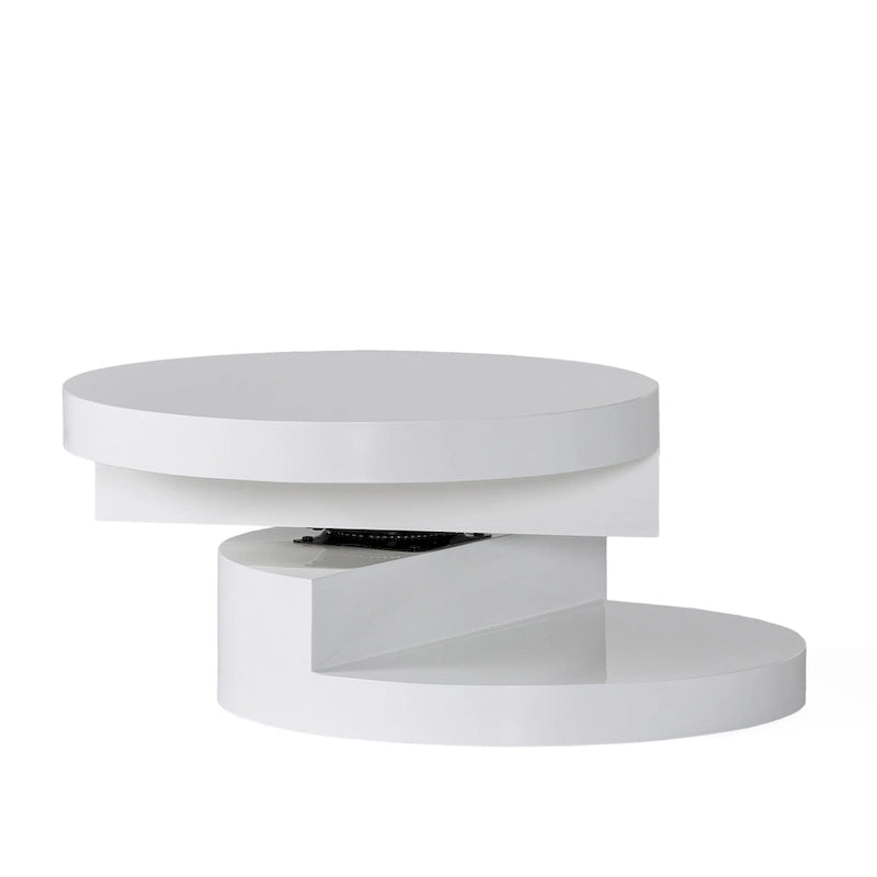 Petite table basse circulaire rotative Mod