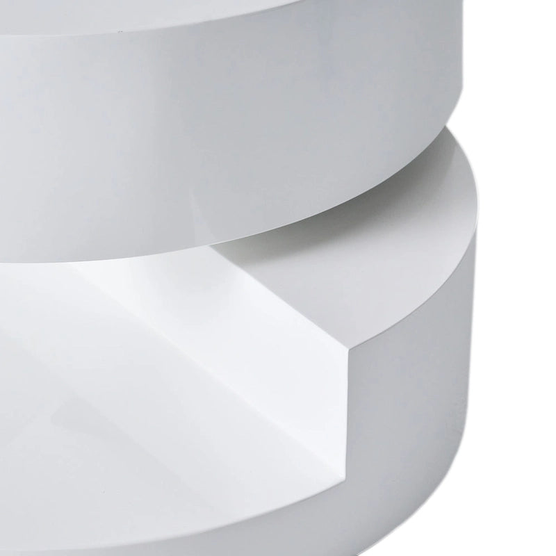 Petite table basse circulaire rotative Mod