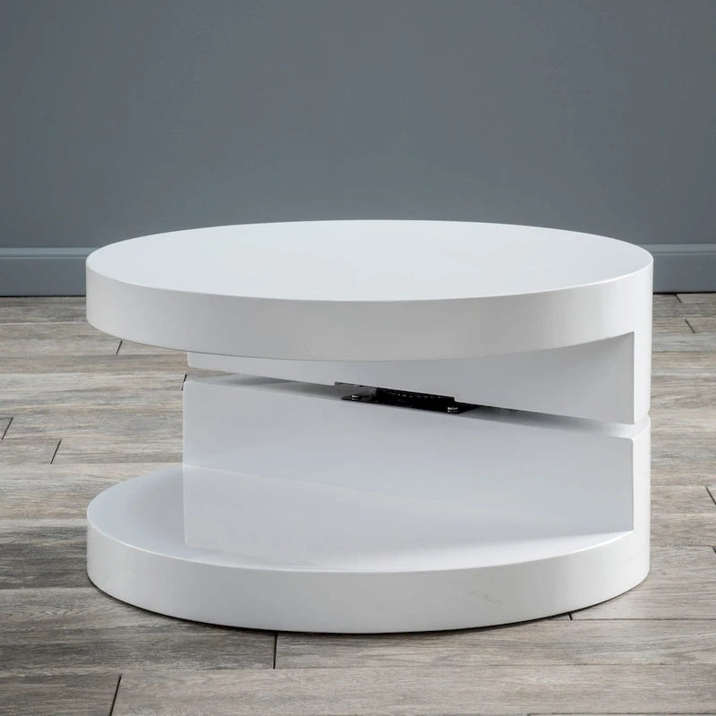Petite table basse circulaire rotative Mod