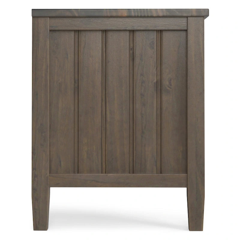 Meuble TV moderne en bois massif, brun fumé