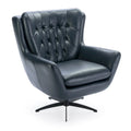 Fauteuil pivotant capitonné en similicuir