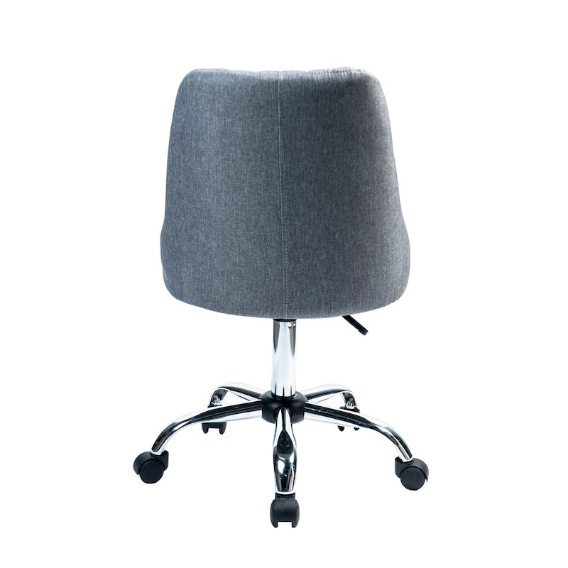 Chaise de bureau en tissu avec piètement chromé