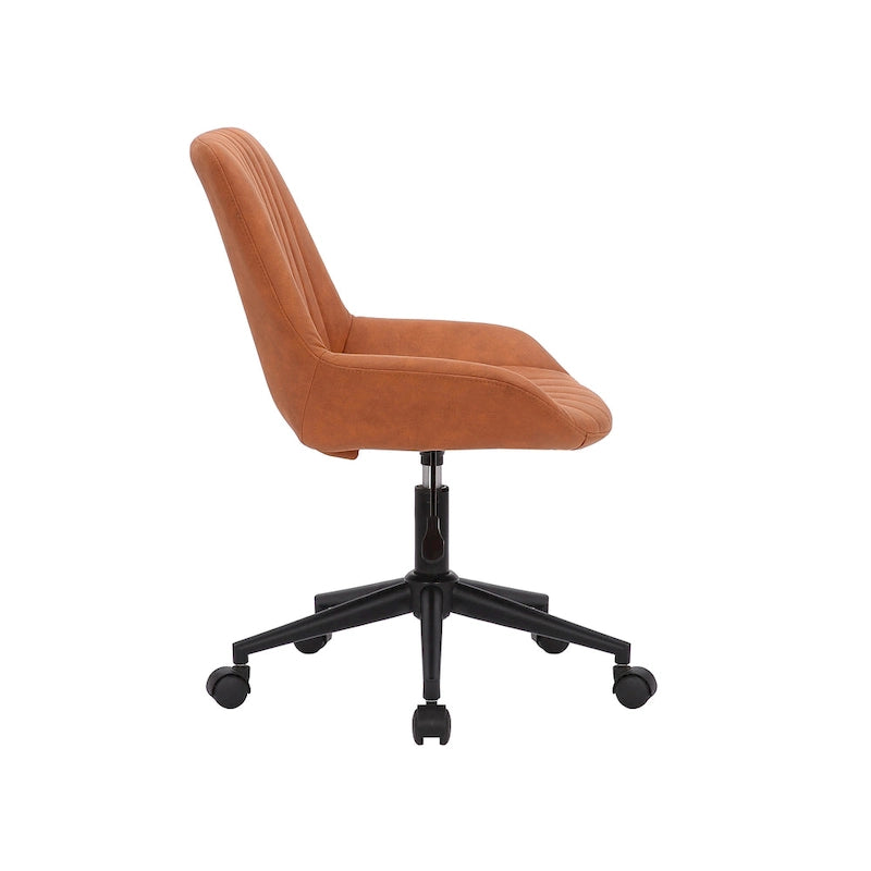 Chaise de bureau pivotante en microfibre