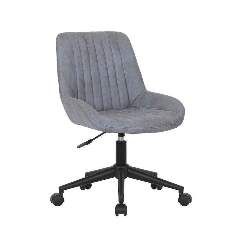 Chaise de bureau pivotante en microfibre