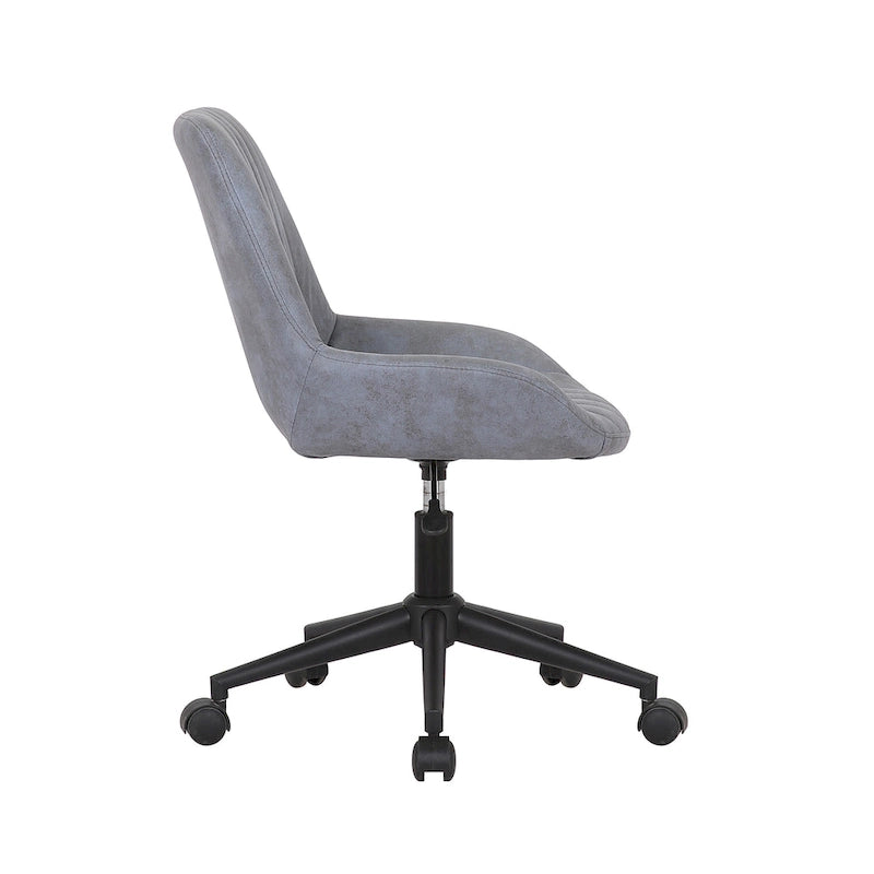 Chaise de bureau pivotante en microfibre