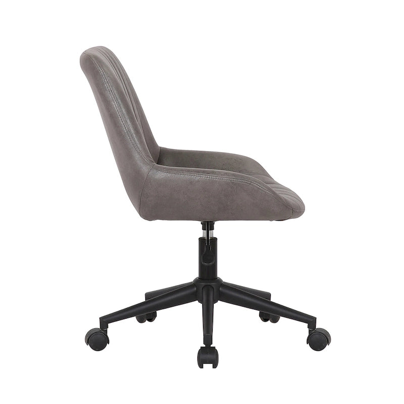 Chaise de bureau pivotante en microfibre